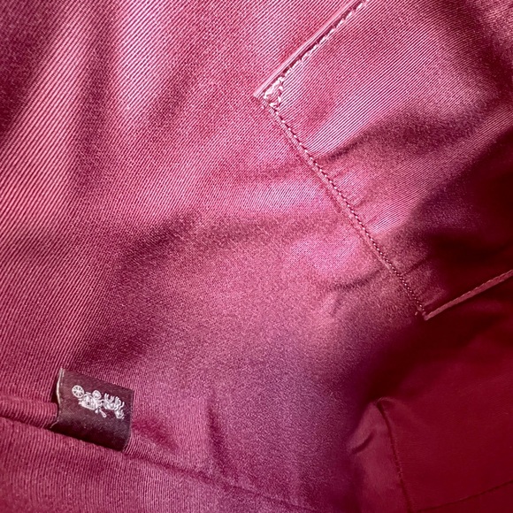 Coach Medium Top Zip Cross Grained Leather Shoulder Tote Bag MIAMI Red - Picture 8 of 11